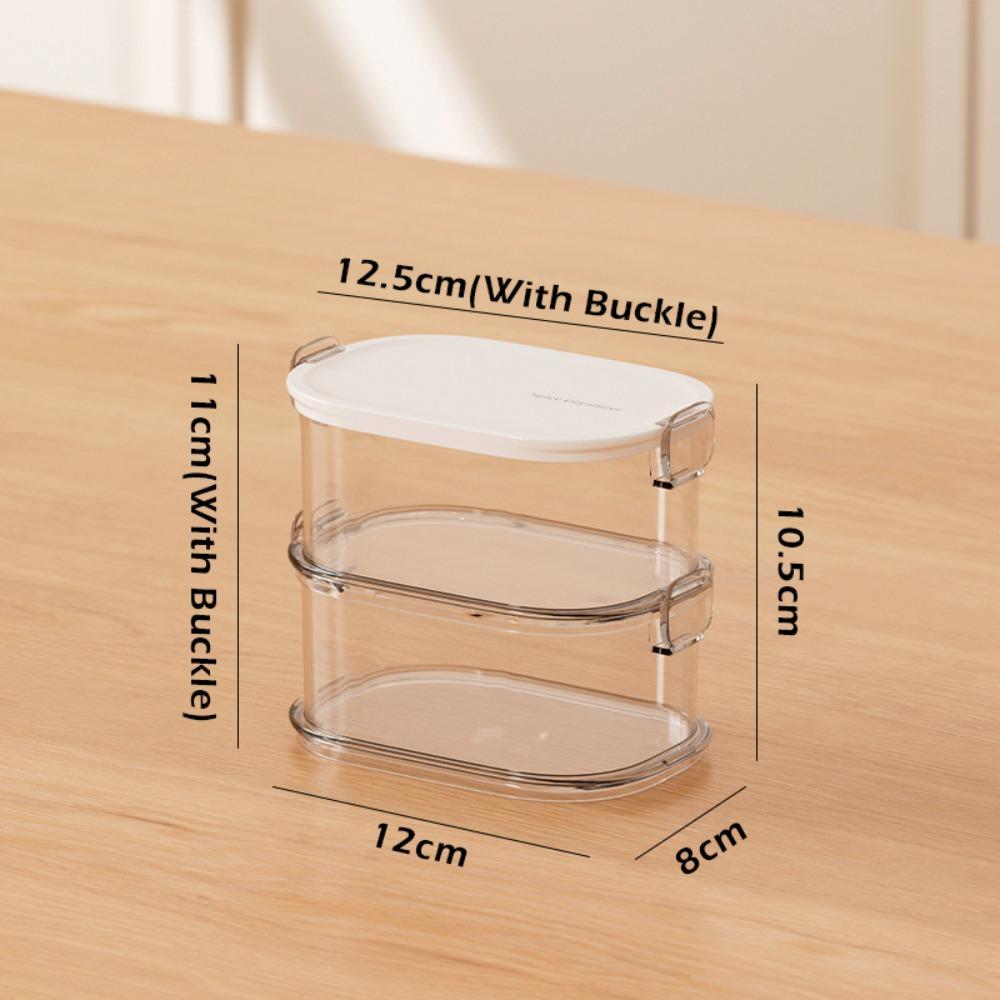 

4pcs/Set Household 2/3/4 Layers Spice Storage Box Clear Multi-functional Seasoning Jar Stackable Storage Case Home Kitchen
