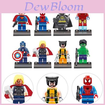 High-quality Abs Plastic Avengers Superhero Building Blocks 8 Different Characters In One Set