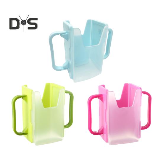 Juice Box Holder for Toddlers Anti-Squeeze Cup Holder with Handle Adjustable Milk Carton Stand Spill-Proof Kids Pouch Holder Lightweight Portable