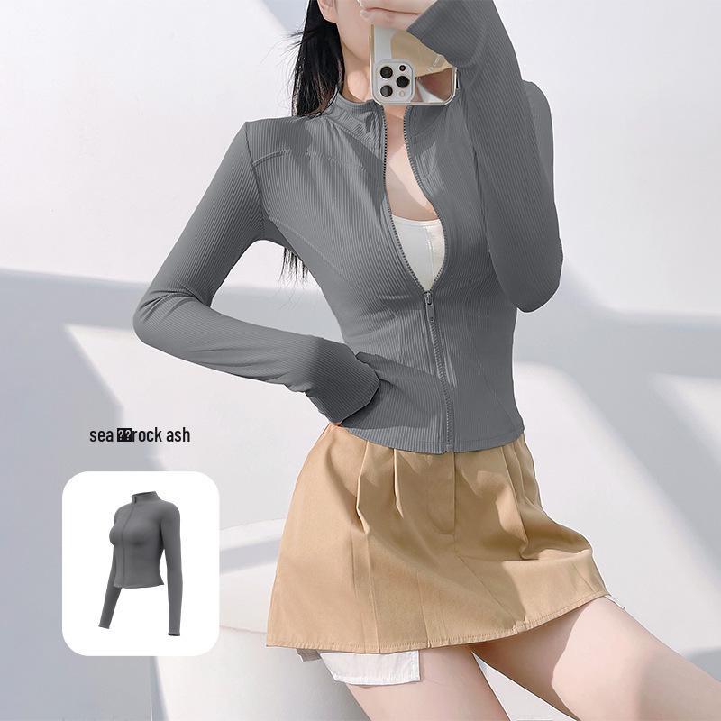 

Женская спортивная куртка Juyi Hall в полоску с воротником-стойкой, приталенная XXL