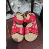 Wedge heel sandals women's summer new hollow flower thick sole one-word sandals beach women's sandals