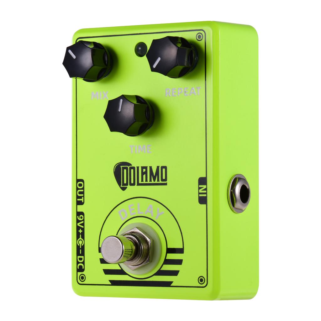 Dolamo D-14 Delay Gitarreneffektpedal Verzögerungspedal mit Mix Repeat und Zeitsteuerung True Bypass