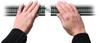 Bachmann Trains - Snap-Fit E-Z TRACK 2.25" Straight Track (4/Card) - Nickel Silver Rails with Gray Road Bed - HO Scale