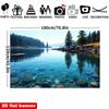 Serene Mountain Forest Lake Scenery Background Cloth for Studio Photoshoot