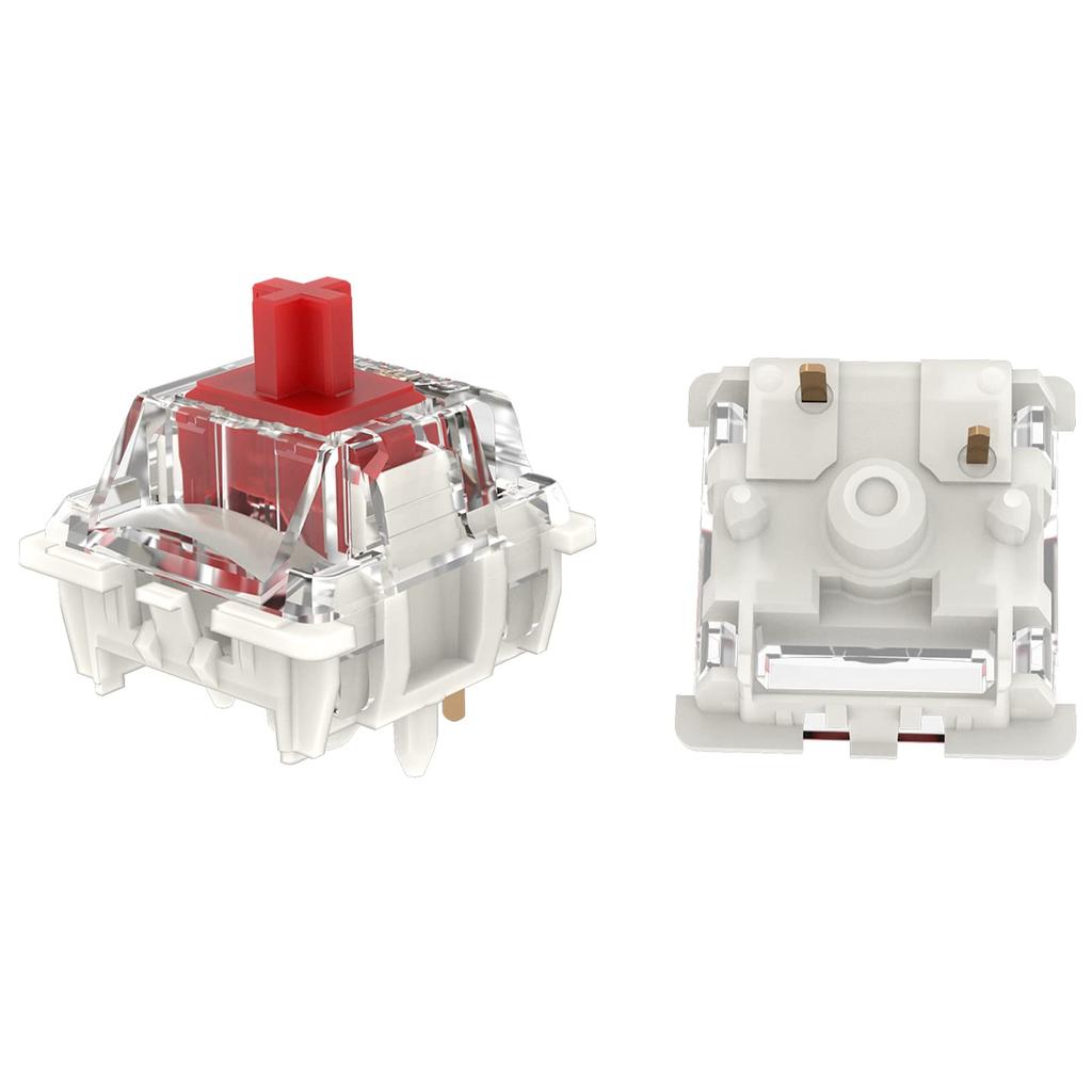GATERON G Pro 3.0 Red Switches, Pre-lubricated, 5-Pin RGB Linear for Gaming Mechanical Keyboards (Red, 35-Pack)