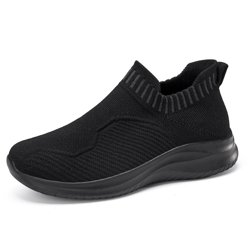 Large size elastic socks shoes low-top summer fly-woven mesh lazy shoes casual sports women's shoes