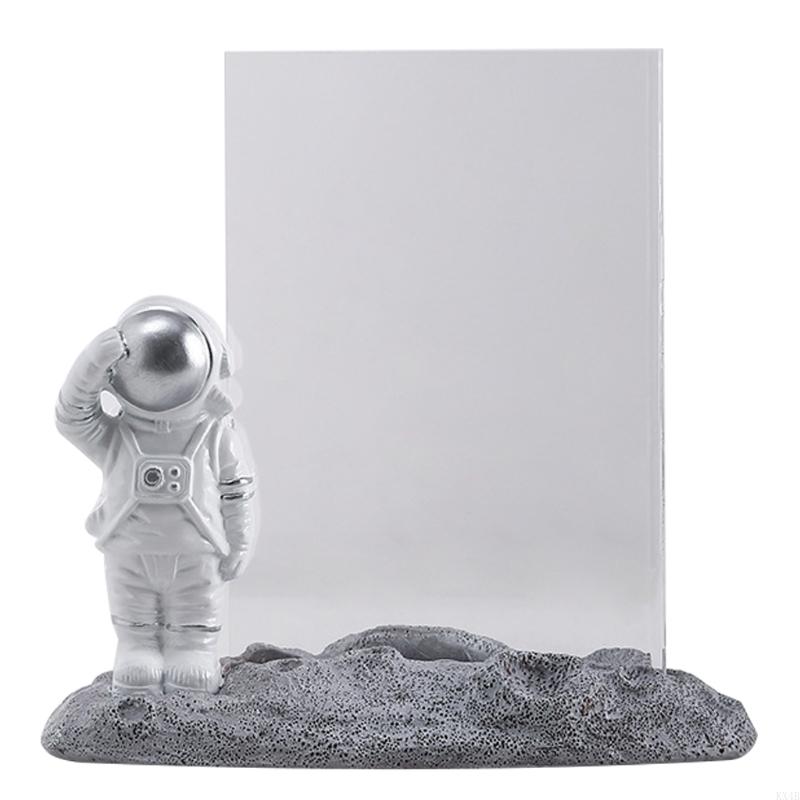 KX4B Nordic for Creative Resin Astronaut Figurine 6 Inch Photo Frame Decorative Picture Display Holder Cartoon Statue Home