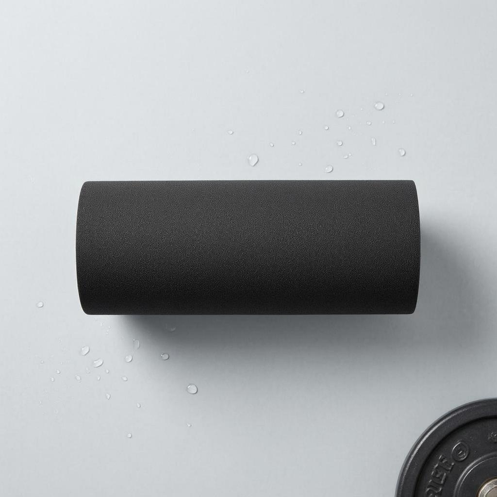 2 Black Padded Rubber Covers, Padding for Fitness Equipment