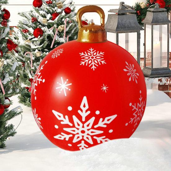 Opblaasbare kerstbal van pvc, 60 cm, enorme kerstballen met