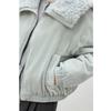 Qiusu Yiren 2025 Winter Faux Fur Collar Short Down Jacket