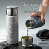 Tazza Termica Premium in Titanio Puro con Tappo Magnetico – Tazza Portatile da Esterno per Auto per Acqua e Infusione Tè