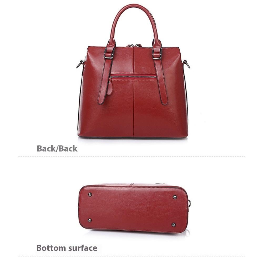 Style Leather Women's Bag Women's Hand Crossbody One Shoulder Oil Wax Cowhide Bag