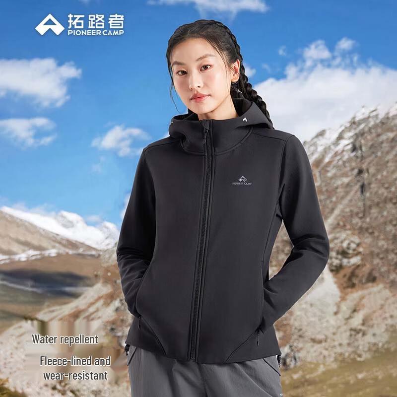 Pioneer Camp Women's Fleece-Lined Softshell Hiking Jacket