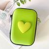 3D Love Heart Headphone Data Cable Storage Bags Charger Power Bank Rectangular Box Zipper Bag Pocket Pouch