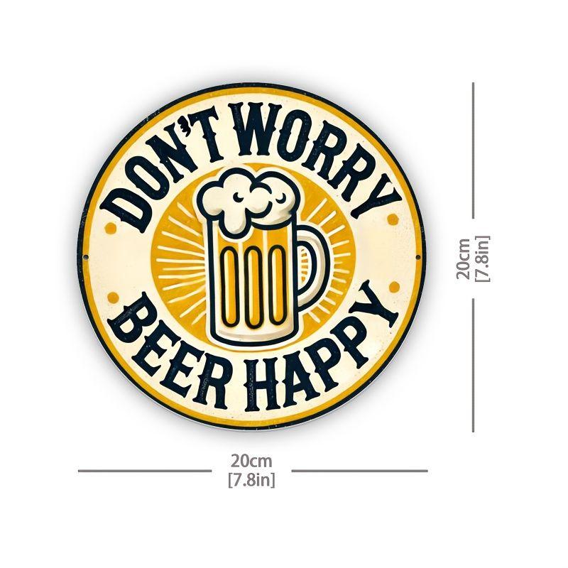 Segno in Latta Metallico Birra Decorazione Murale 20x30cm