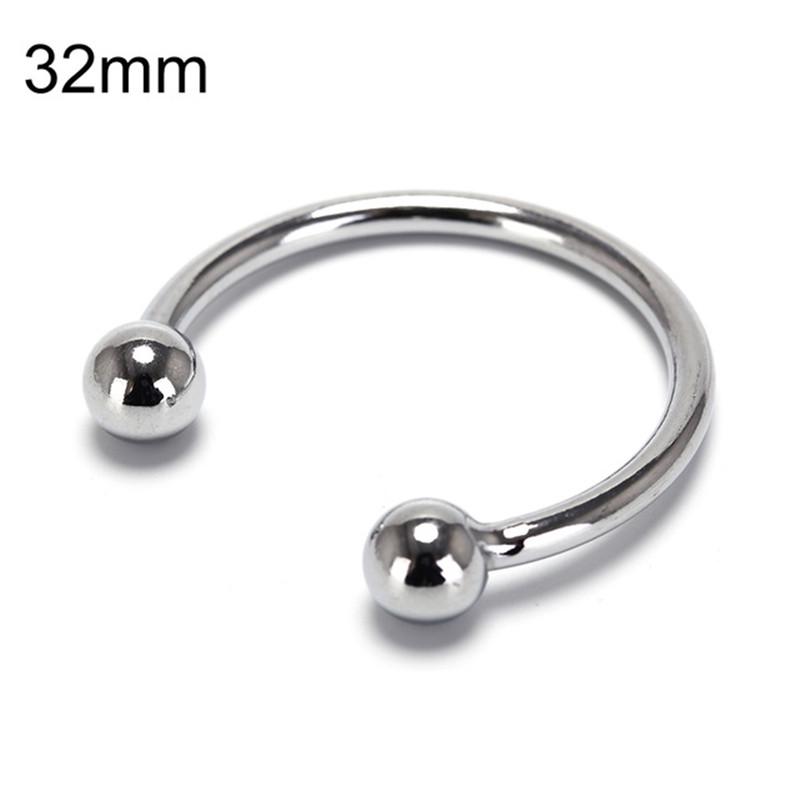 Dual Ball Stainless Steel Cock Head Glans Penis Ring Sex Increase Orgasm Sex Products for Men