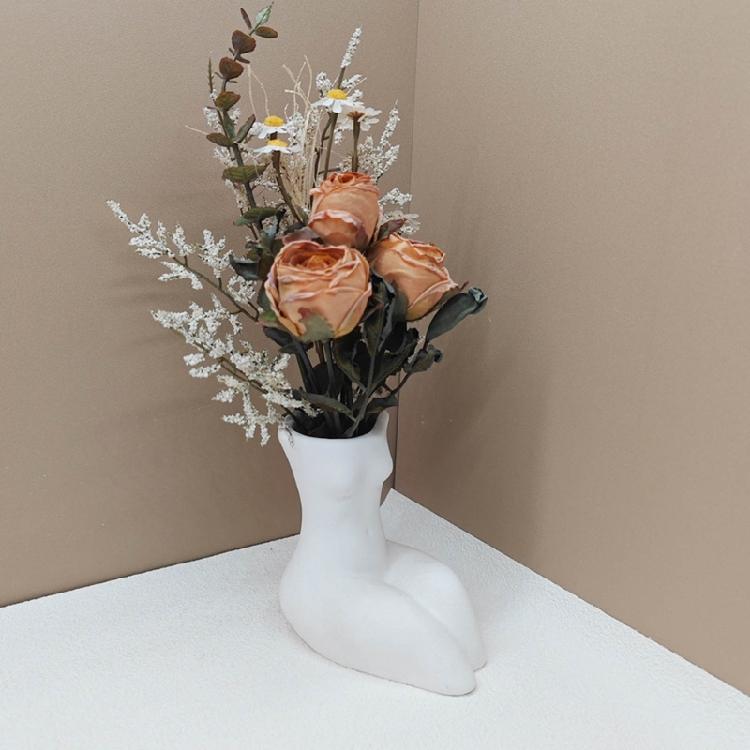 Human Body Flowerpots Silicone Mould Concrete Plasters Candle Holder Molds Decors