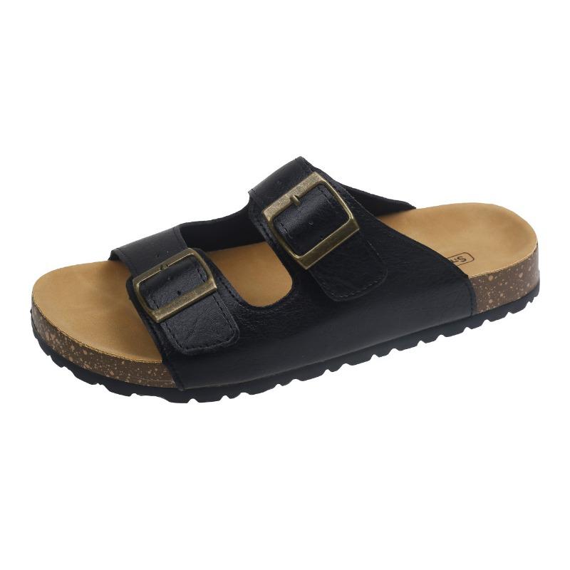 ~ Fashion versatile muffin thick bottom with cool slippers women's summer outer wear Boken slippers