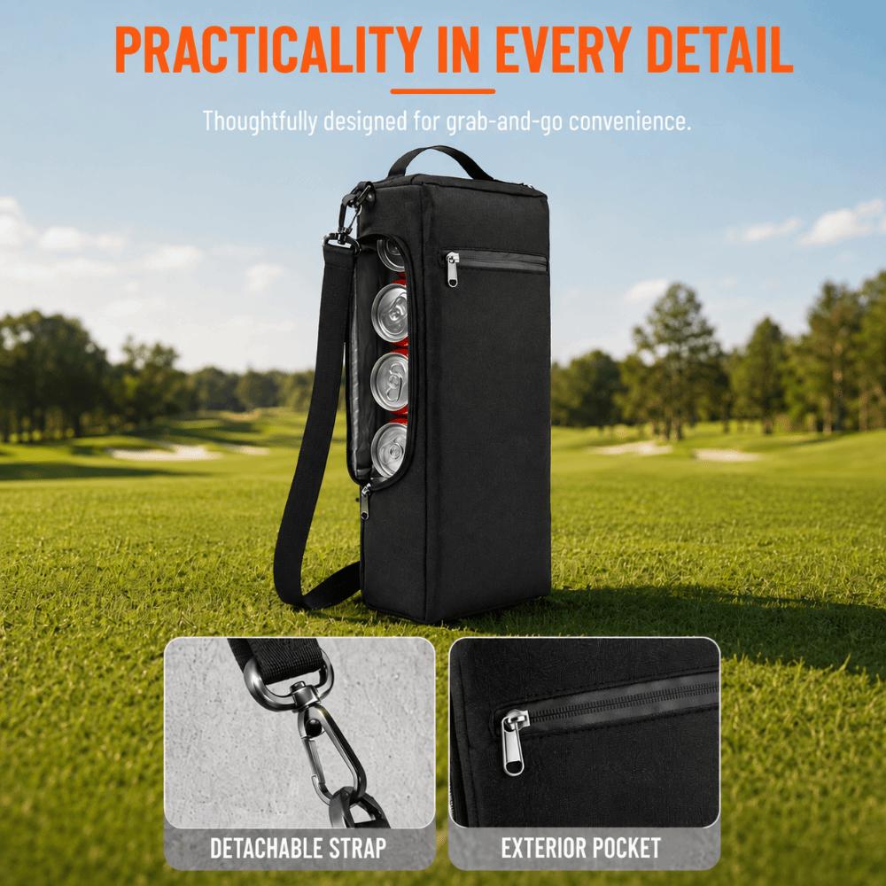 Oxford Fabric Golf Cooler Bag Soft Golf Bag Cooler Sleeve Durable Insulated Drink Cooler Beach