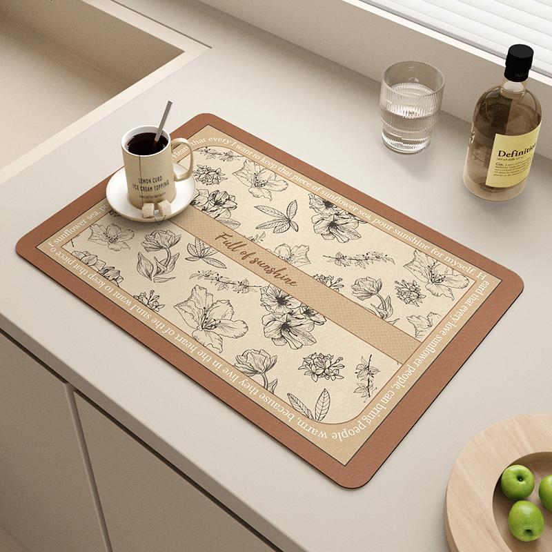 Coffee Machine Drain Pad, Kitchen Countertop Pad, Sink Sink Sink, Quick Drying, Waterproof Diatomaceous Earth