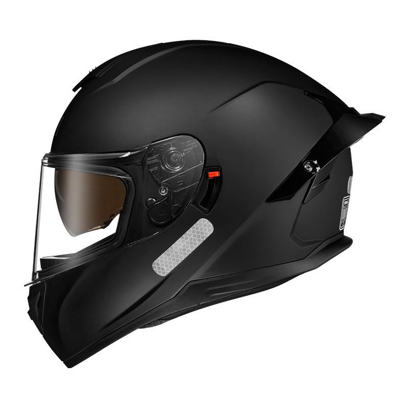 

Motorcycle Helmet Motorcycle Helmet Double Lens Large Tail Wing Motorcycle Helmet Electric Motorcycle Helmet XXL [Big Head Circumference]