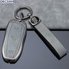Zinc Alloy+ Leather Car Smart Key Cover Case Shell Fob for Tesla Model 3 Model Y X S Key Shell Bag Holder Protector Accessorie