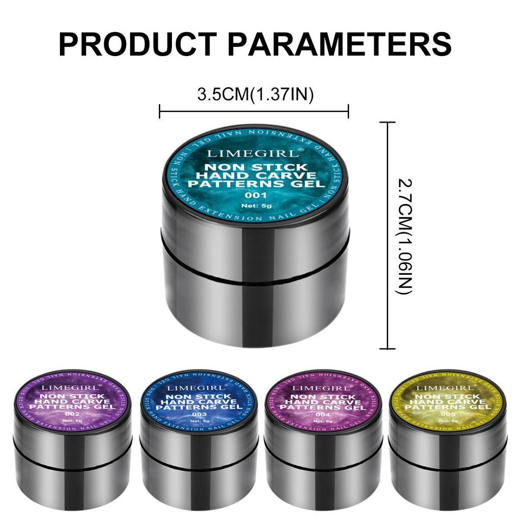 Solid Nail Gel Kit - Non Sticky Hard Gel Builder for Extensions