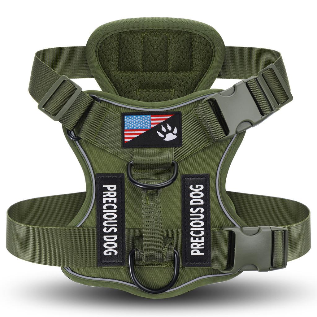 Dog Harness With Reflective Nylon Material And Adjustable Fit For Training And Walks