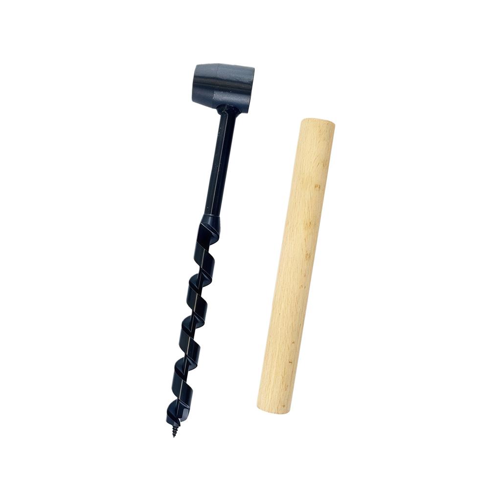 Trivella a mano efficiente per legno con manico in legno rimovibile, costruzione in acciaio ad alto tenore di carbonio per uso fai-da-te
