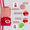 A74G-Insulated Bento Box For Kids Thermo Leak-Proof Lunch Container 4 Compartment For Hot & Cold Food, School & Travel