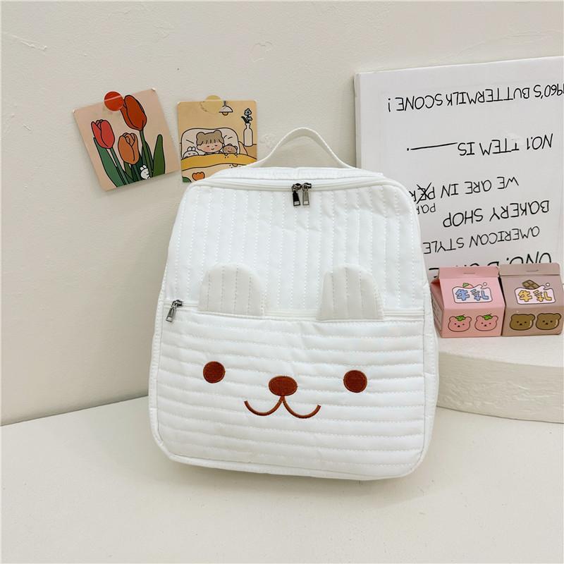 Gender-neutral Cartoon Childrens Backpack Spacious And Comfortable For Preschool And Outings белый