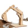 DIY Handmade Wooden Hydraulic Excavator Model Kids Educational Scientific Experiment Parent-child Interactive Learning Toy