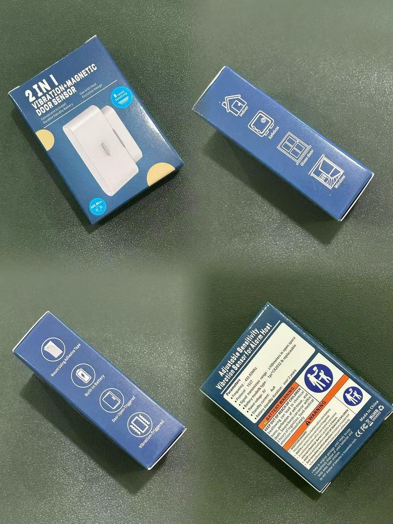 433MHz Wireless Vibration Door/Window Sensor & Glass Break Detector