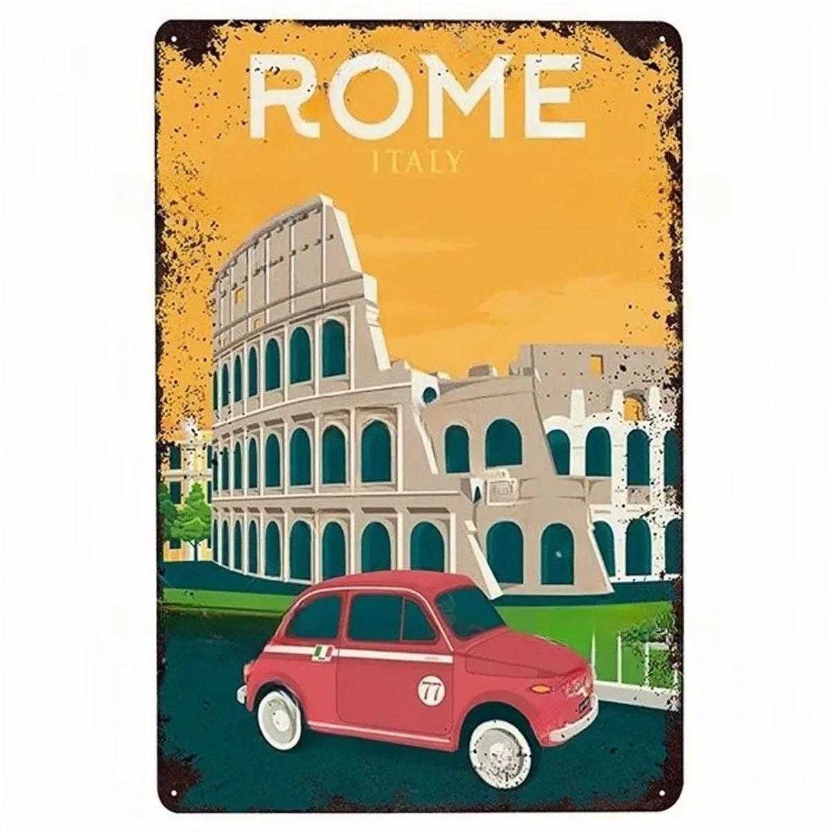 

Винтажный БЕРЛИН ЛОНДОН МОНАКО Лиссабон Город Плакат Металлическая Вывеска Табличка Декор Для Мастерской Человек Пещера Бар Паб Отель Настенный Декор 20x30cm