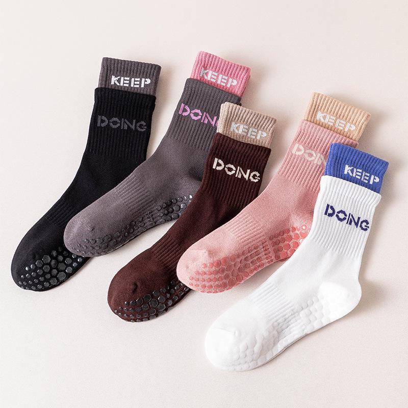 Women's Non-Slip Yoga Socks, Summer Cotton Pilates Fitness Floor Socks