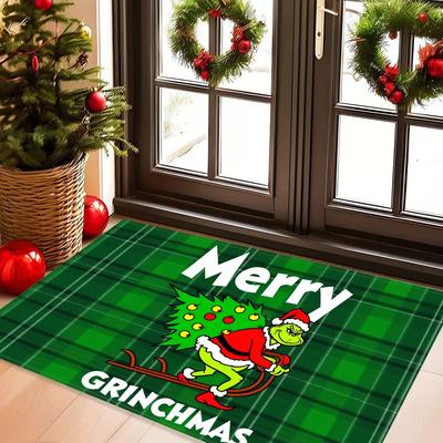 Christmas Santa Claus, Monster Grinch Carpet Home Decor, Soft And Absorb-Water, Entrance Door, Bathroom Anti-Slip Mat