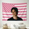 Vampire Diaries Damon Salvatore Wandteppich Rosa Fahne Wandbehang Banner Haus Schlafzimmer Außenraum Dekoration Hintergrundtuch