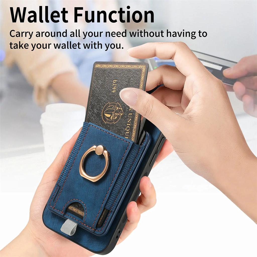 2 in 1 Detachable Cards Solt Wallet Case For Xiaomi Redmi Note 13 12 11 10 Pro POCO X4 X5 F5 X6 13T 13C Ring Holder Bag Cover
