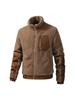 Men's Lambswool Fleece Stand Collar Jacket - Autumn/Winter Casual Cardigan