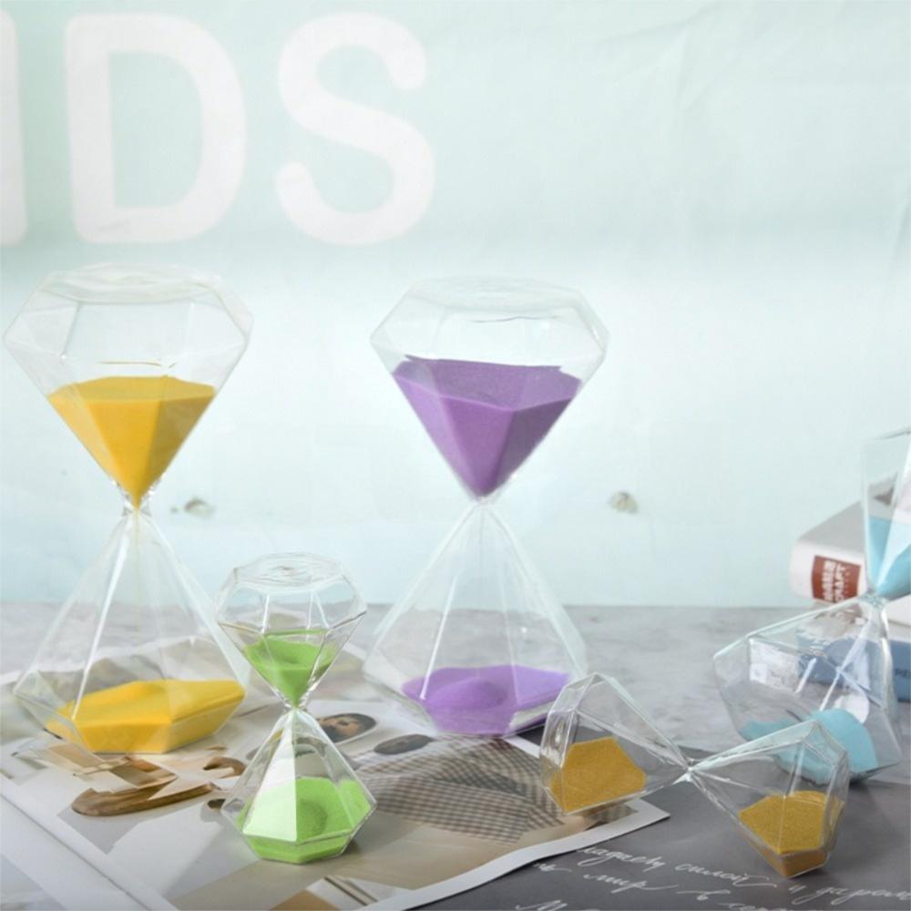 Bussola di sabbia da 5 minuti a forma di diamante, clessidra creativa, decorazione per la casa