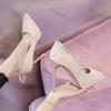 Fashion Sexy Elegant Fringe Wedding Pumps for Women Stiletto Heels Party Shoes Woman Luxury Pointed Diamond Pumps Platform Single Shoes