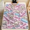 1PC Sanrio Pink Print Flannel Blanket, High quality All Seasons, Home Decor, Warmth and Comfort, Perfect for Christmas Gifts