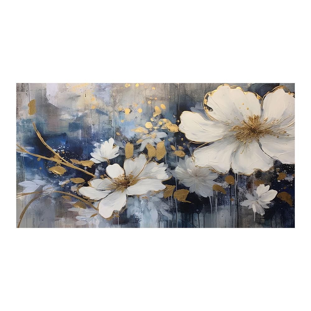 

Белые Серые Цветы Холст Картина Постеры и Принты Пейзаж Настенное Искусство Картины Для Современной Гостиной Cuadros Decor 20x40cm NoFrame