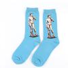 starry starry night Cotton Funny painting Socks Women Men Western Mona Lisa Kiss Oil Painting Retro-classical Series Couple Sock