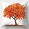 Autumn Scenes House Leaf  Tree Pillows Pattern Cushion Cover Suitable For Sofa Bedroom Car Pillow Cover