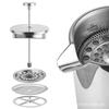 Cafetière à pression française Double couche en acier inoxydable 1000, 304 ml, cafetière manuelle de plus grande capacité