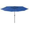 VidaXL Garden Parasol with LED Lights and Metal Pole, Patio Sunshade, Sun Shelter, Terrace Parasol 312537