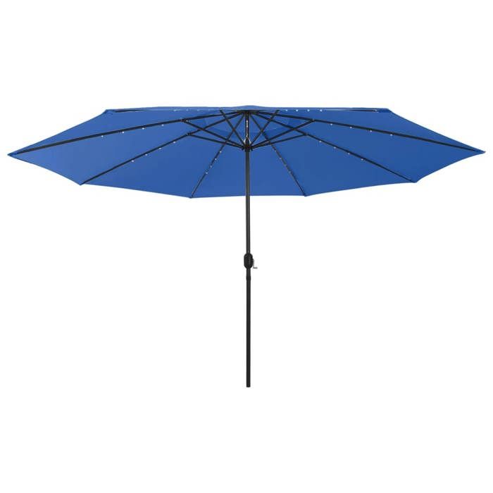 VidaXL Garden Parasol with LED Lights and Metal Pole, Patio Sunshade, Sun Shelter, Terrace Parasol 312537