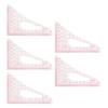 5pcs Transparent Triangular Curve Rulers Plastic Sewing Ruler Set  For Tailors