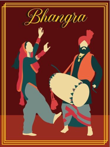 

Metal plaque vintage retro style Bhangra Indian Dance Classic tin door signAluminum 20x30cm（7.8x11.8inch）